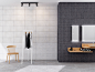 "Stix" wall tiles : "Stix" ceramic wall tiles serie, VitrA Tiles.Black and white serie of ceramic wall tile with a natural stone look. Collection made in modern natural style. Connection of tribal patterns, three-dimensional aesthetics