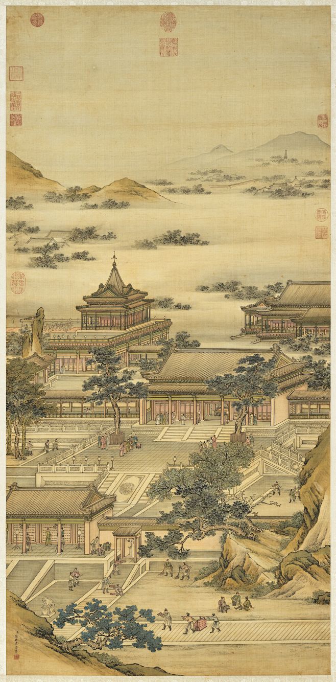 清_张廷彦_中秋佳庆图