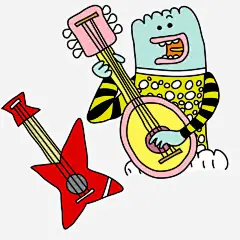 动漫人物高清素材 五角星 创意 吉他 牙齿 黄色 免抠png 设计图片 免费下载