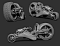Future Bike W.I.P, Walter Carter : All done in z brush modeller brush  
The cyber punk 2077 demo and speeder crafts from SOLO inspired me to make this  WIP.  The rough spots need to be smoothed out so a Retopo of the bird nest shell and outer cage are nee