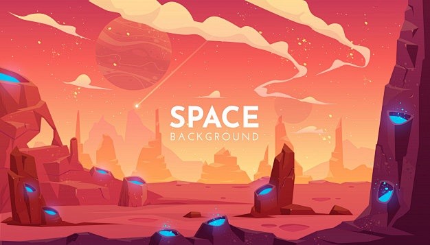 空的外星幻想风景空间图