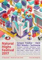 Artworks, graphic design and teaser for Natural Highs Festival 2017, an electronic outdoor music festival in Antwerp, Belgium.