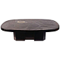 Jean-Claude Dresse Black Resin Agate Coffee Table, circa 1970