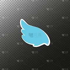 卡通插画有多种翅膀，天使、天使翅膀、羽毛翅膀、天使、善良。矢量插图和图标。