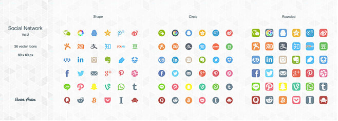 色彩的社会化网络图标#图标##icons...