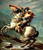 Napoleon crossing the Alps Malmaison《拿破仑翻越阿尔卑斯山》法国马尔梅松城堡保存的原版 (2)