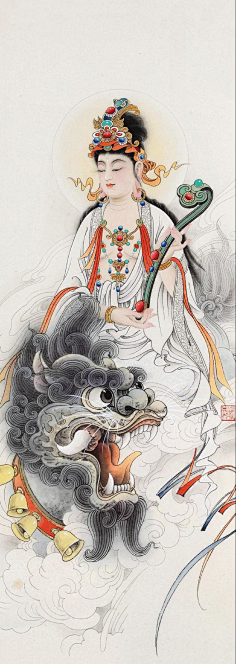 com工笔画 網路佛画妮娜