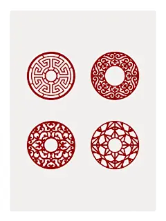 素材收集丨中国传统纹样丨古典圆形纹样 - 小红书
