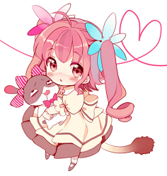 com采集1兔先森采蘑菇采集到卡通人物1萌 q版 二次元 动漫 美女 插画