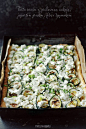 Grilled courgette and cheese tart