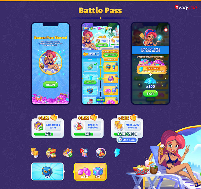 UI art for mobile ga...
