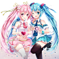 Mikukisu for Valentine by hieihirai