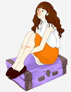 卡通手绘坐在行李箱的女孩免抠素材_新图网 https://ixintu.com 卡通手绘坐在行李箱的女孩 卡通 手绘 坐在行李箱的女孩 行李箱 女孩 长发女孩 卡通女孩