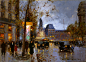 St.Denis - Edouard Cortes : St.Denis, 1905 by Edouard Cortes. Post-Impressionism. cityscape