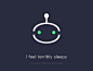 She feel terribly sleepy sleepy character anim gif assistant robot ai