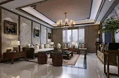 典雅客厅壁纸装修效果图