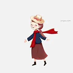 冬季时尚带着帽子围围巾的文艺女孩图片大小2000x2000px 图片尺寸598.67 KB 来自PNG搜索网 pngss.com 免费免扣png素材下载！插画#冬季#可爱#帽子#女孩儿#人物#少女#时尚#手绘#文艺女生#装饰图案#