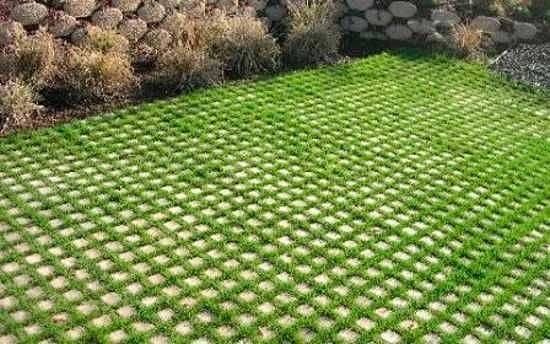 green grass tile des...