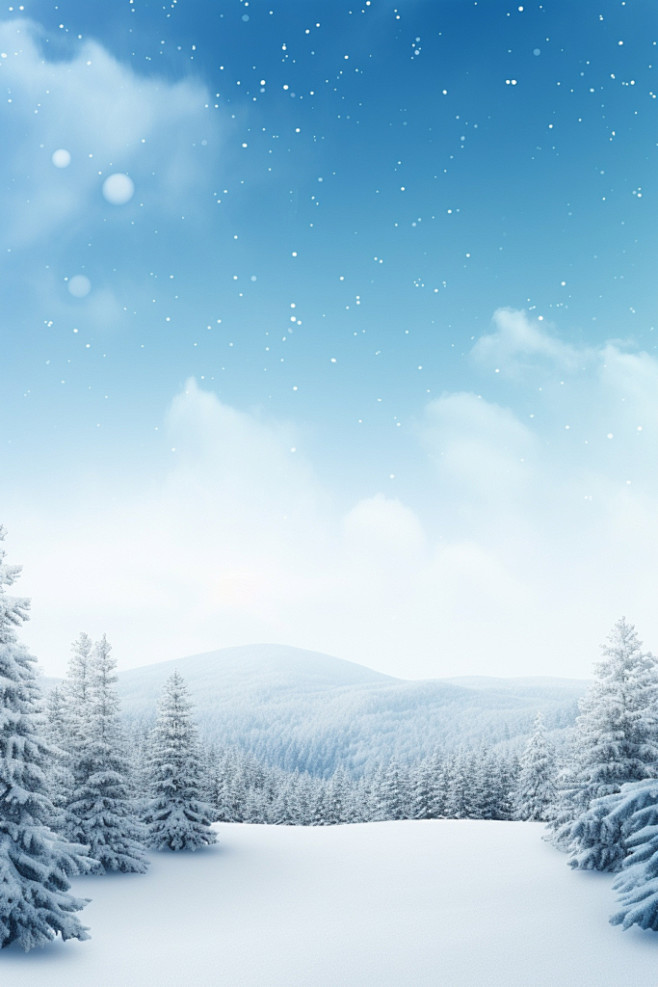 圣诞节雪花素材图片背景
