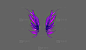 紫色炫彩翅膀，梦幻之翼 - 翅膀模型 蛮蜗网