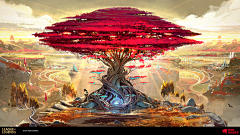 脱离了高级趣味的人儿采集到游戏原画の场景の人物の背景