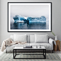 极地冰川海洋风景艺术创意墙画挂画 公司办公室样板房摄影装饰画-淘宝网