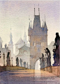 Thomas W. Schaller, Charles Bridge, Prague on ArtStack #thomas-w-schaller #art