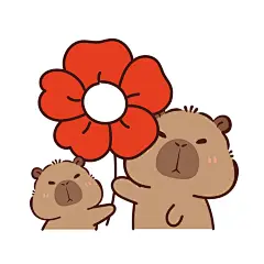 卡皮巴拉送花430白-02