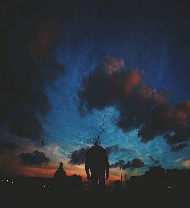 略压抑的黑暗系创意摄影图片