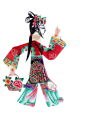 中国风传统民间艺术国粹皮影纸人复古服饰人物PNG免抠设计PS素材
