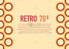 70年代，1970年代抽象矢量股票复古线条背景。矢量图