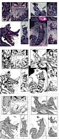 AMALAS BLADE #3 page12-13 process. by TheWoodenKing