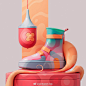 糖果色C4D造型。（by Siddhant Jaokar） ​​​​