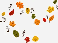 简约手绘叶子音符图案高清素材 叶子 手绘 简约 音符图案 免抠png 设计图片 免费下载