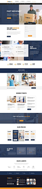 MoveCo is premium #PSD theme for moving company, local #delivery service or…: 