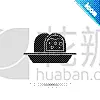 杏仁糖衣,分离着色,白色,黑色,海绵蛋糕,计算机图标,可爱的,菜单,清新,蛋糕