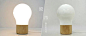 骨瓷与榉木碰撞的完美融合/ 创意Bulb台灯