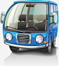 卡通蓝色小公交车 免费下载 页面网页 平面电商 创意素材