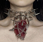 US$83.98Heart collar choker, gothic choker, goth choker, bdsm chokerEtsy
