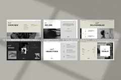 经典简约高级感品牌提案简报作品集简历课件时尚演讲动画ppt模板模板