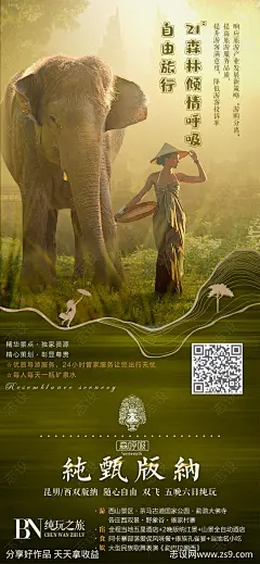 纯甄版纳大象海报-源文件下载-志˙设ˇ网