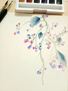 摸鱼精采集到彩铅插画