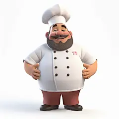 卡通3d立体厨师素材图片