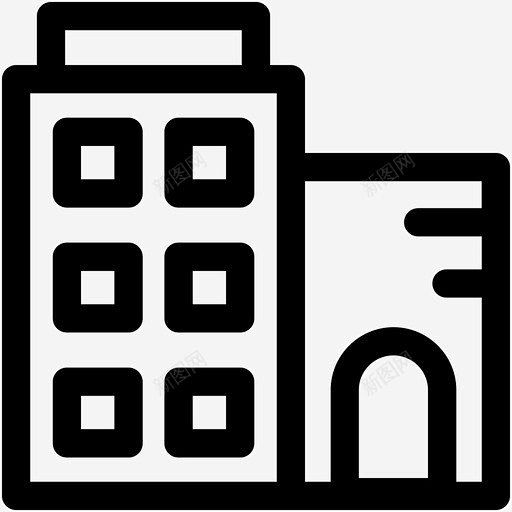 建筑住宿公寓图标高清素材 住宿 公寓 城市建设 家庭 工作 建筑 开发 成本 网络和用户界面可爱的图标 icon 标识 标志 UI图标 设计 ...