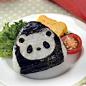 Arnest熊猫饭团海苔压花板 日本卡通便当寿司工具DIY厨房创意模具