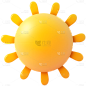 通用卡通感3D立体C4D太阳元素素材