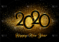 2020,新年前夕,贺卡,华丽的,请柬,传单,圣诞卡,雪,问候