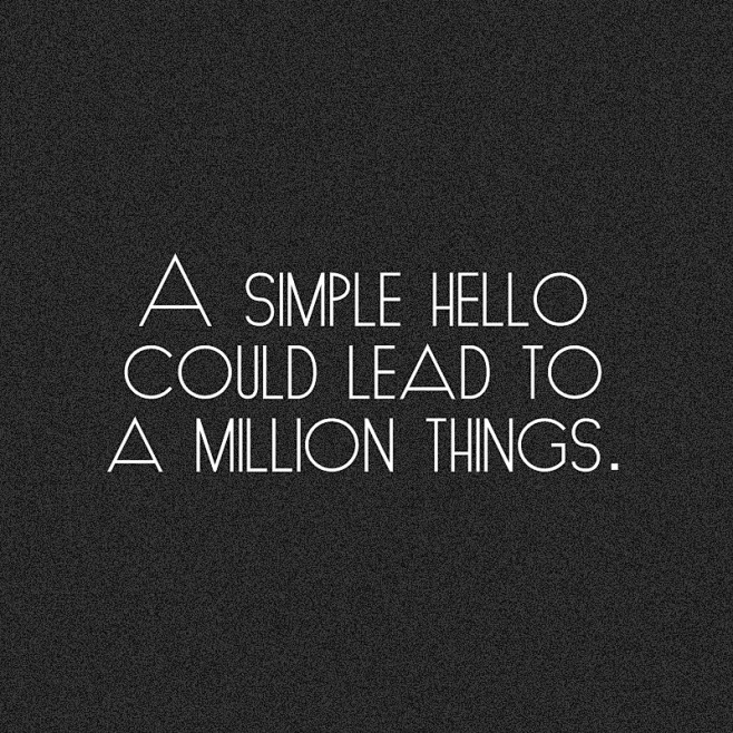 a simple hello could...