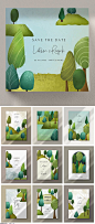 一套卡通树木森林植物海报PSD格式202372 - 设计素材 - 比图素材网