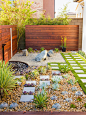 Example of a trendy backyard patio design in Orange County with concrete pavers